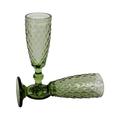 ΣΕΤ 6 ΓΥΑΛΙΝΑ ΠΟΤΗΡΙΑ ΣΑΜΠΑΝΙΑΣ Fylliana ΠΡΑΣΙΝΑ