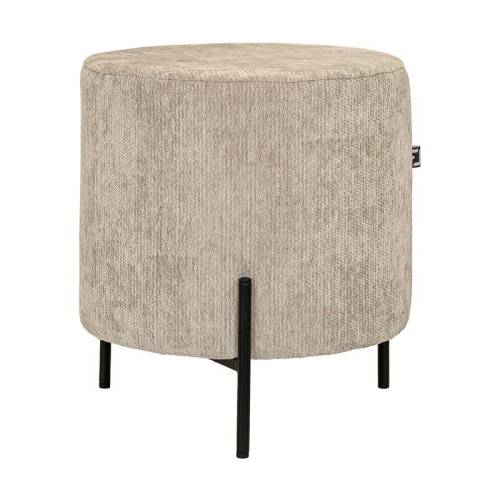 ΣΤΡΟΓΓΥΛΟ ΣΚΑΜΠΟ Fylliana New Lux ΜΠΕΖ ΧΡΩΜΑ 33x33x38εκ