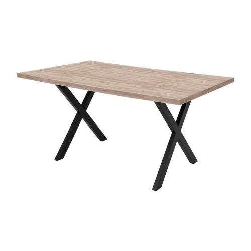 ΤΡΑΠΕΖΙ ΤΡΑΠΕΖΑΡΙΑΣ Fylliana "Alfa" GREY OAK ΕΠΙΦΑΝΕΙΑ ΜΕ ΜΑΥΡΗ ΒΑΣΗ 140x90x75εκ fps