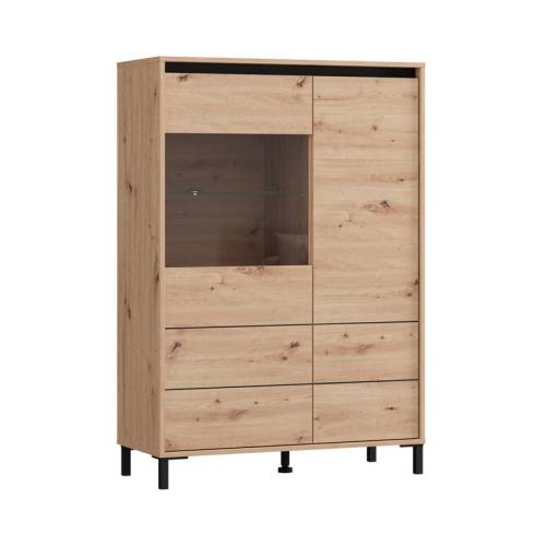 ΒΙΤΡΙΝΑ MARRON 2K VS1 135 ARTISAN-ΜΑΥΡΟ ΜΑΤ 93x40x135εκ