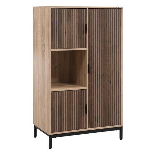 ΒΙΤΡΙΝΑ ΜΕΤΑΛΛΙΚΗ Fylliana Rythmos SONOMA-WALLNUT ΧΡΩΜΑ 70x40x120εκ