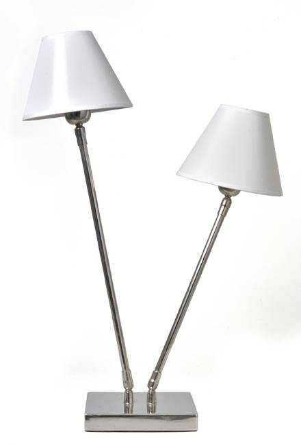 Διπλή Λάμπα Νίκελ με Σπαστή Βάση  BR460