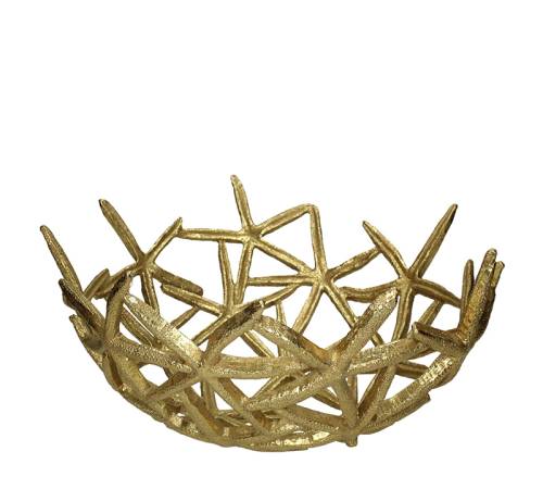 Βαθύ μπώλ με αστερίες, χρυσό χρ.,36x18,6cm XET-7547