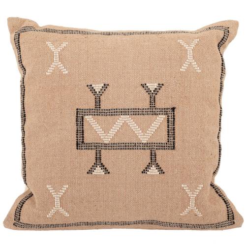 ΛΕΥΚΟ ΥΦΑΣΜΑΤΙΝΟ ΜΑΞΙΛΑΡΙ ΜΕ ΚΑΦΕ ΣΧΕΔΙΑ 45Χ45ΕΚ