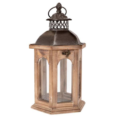 ΚΑΦΕ ΕΞΑΓΩΝΟ ΦΑΝΑΡΙ ΜΕ ΜΑΥΡΗ ΜΕΤΑΛΛΙΚΗ ΟΡΟΦΗ 19Χ16,5Χ33,5ΕΚ