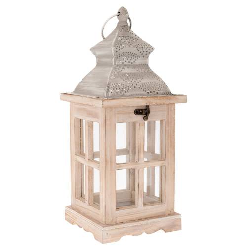 ΚΑΦΕ ΞΥΛΙΝΟ ΦΑΝΑΡΙ ΜΕ ΓΚΡΙ ΜΕΤΑΛΛΙΚΗ ΟΡΟΦΗ 15Χ15Χ36ΕΚ