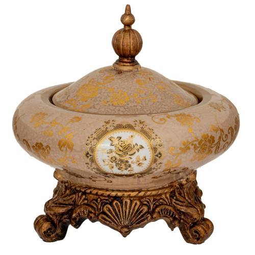 ΔΙΑΚΟΣΜΗΤΙΚΗ ΠΟΛΥΡΕΖΙΝ ΣΟΚΟΛΑΤΙΕΡΑ ΜΕ ΚΑΠΑΚΙ 18Χ19ΕΚ