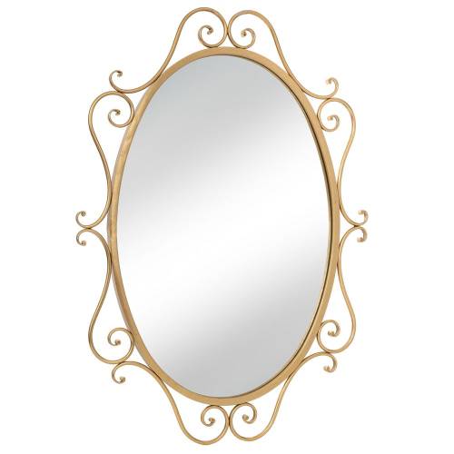 ΧΡΥΣΟΣ ΜΕΤΑΛΛΙΚΟΣ ΟΒΑΛ ΚΑΘΡΕΦΤΗΣ ΤΟΙΧΟΥ ΜΕ ΣΧΕΔΙΑ 60Χ2Χ84ΕΚ