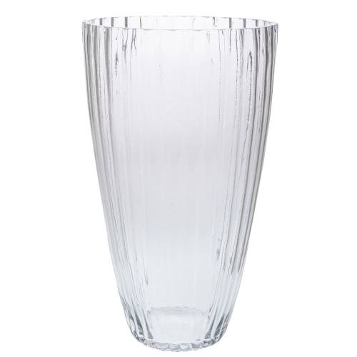 ΓΥΑΛΙΝΟ ΔΙΑΦΑΝΟ ΒΑΖΟ ΡΙΓΕ Φ 20Χ37 ΕΚ