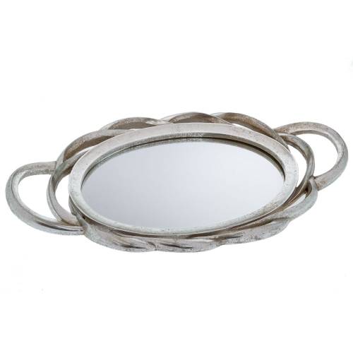 ΑΣΗΜΙ ΠΟΛΥΡΕΖΙΝ ΔΙΣΚΟΣ ΜΕ ΕΠΙΦΑΝΕΙΑ ΚΑΘΡΕΦΤΗ ΚΑΙ ΣΧΕΔΙΑ ΚΥΚΛΟΥΣ 48,5Χ28Χ5ΕΚ