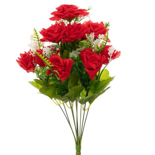 ΚΟΚΚΙΝΟ  ΜΠΟΥΚΕΤΟ ΜΕ 10 ΤΡΙΑΝΤΑΦΥΛΛΑ  45EK