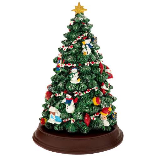 ΠΡΑΣΙΝΟ ΠΟΛΥΡΕΖΙΝ ΚΟΥΡΔΙΣΤΟ ΔΕΝΤΡΟ ΜΕ ΧΙΟΝΑΝΘΡΩΠΟΥΣ, ΜΕ ΦΩΣ ΚΙΝΗΣΗ ΚΑΙ ΜΟΥΣΙΚΗ 16Χ16Χ24ΕΚ