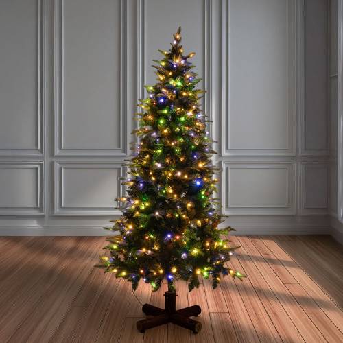 ΔΕΝΔΡΟ PRE-LIT NOBLE FIR 180EK ΜΕ 250 RGB LED ΛΕΥΚΑ AND ΠΟΛΥΧΡΩΜΑ ΛΑΜΠΑΚΙΑ