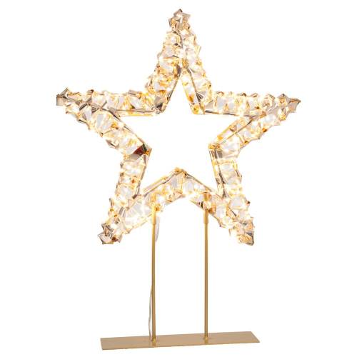 ΦΩΤΙΖΟΜΕΝΟ ΕΠΙΤΡΑΠΕΖΙΟ ΔΙΑΚΟΣΜΗΤΙΚΟ ΑΣΤΕΡΙ  ΣΕ ΧΡΥΣΗ ΒΑΣΗ 39Χ11Χ46ΕΚ ΜΕ 600 LED ΘΕΡΜΟ ΛΕΥΚΟ IP44