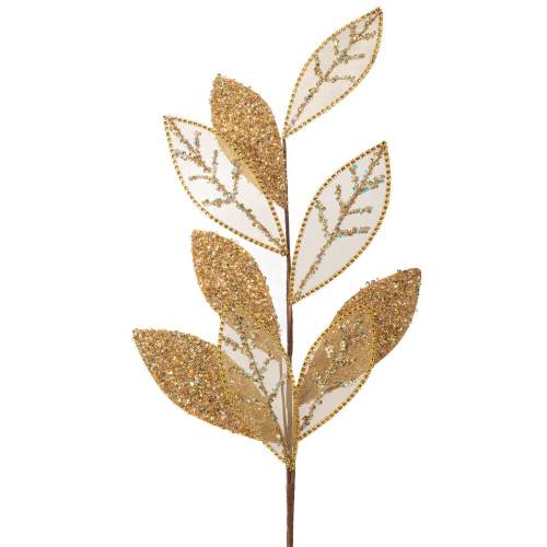 ΧΡΥΣΟ GLITTER ΦΥΛΛΟ ΚΛΑΔΙ 86ΕΚ