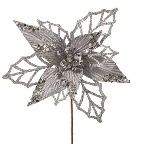 ΛΕΥΚΟ ΑΣΗΜΙ ΑΛΕΞΑΝΔΡΙΝΟ ΚΛΑΔΙ ΜΕ GLITTER Φ26Χ45ΕΚ