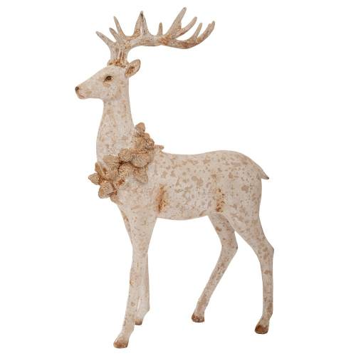 ΛΕΥΚΟ ΠΟΛΥΡΕΖΙΝ ΟΡΘΙΟ ΕΛΑΦΙ ΜΕ ΧΡΥΣΑ ΚΕΡΑΤΑ 32Χ15,5Χ50,5ΕΚ