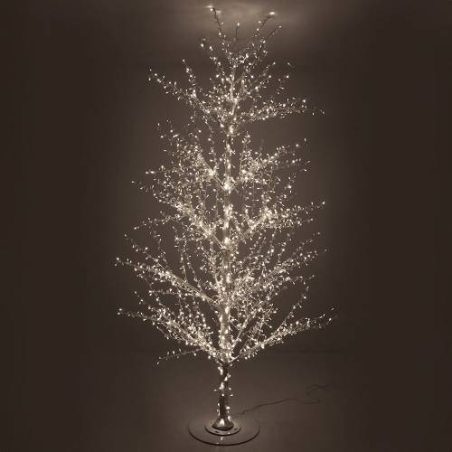 ΛΕΥΚΟ ΦΩΤΙΖΟΜΕΝΟ ΔΕΝΤΡΟ 280ΕΚ ΜΕ 1536 LED ΛΑΜΠΑΚΙΑ ΘΕΡΜΟ ΛΕΥΚΟ ΣΕ ΛΕΥΚΗ ΜΕΤΑΛΛΙΚΗ ΒΑΣΗ