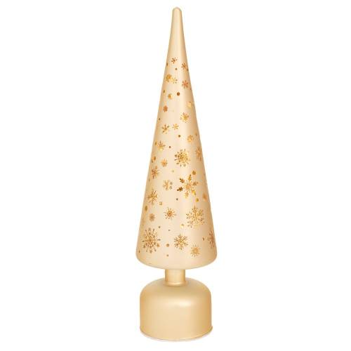 ΧΡΥΣΟ ΓΥΑΛΙΝΟ ΔΕΝΤΡΟ ΜΕ LED ΦΩΣ 9,5Χ9,5Χ40ΕΚ ΜΠΑΤΑΡΙΑΣ ΠΕΡΙΣΤΡΕΦΟΜΕΝΟ