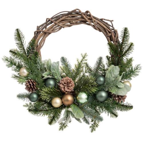 ΠΡΑΣΙΝΟ ΣΤΕΦΑΝΙ ΜΕ ΚΟΥΚΟΥΝΑΡΙΑ ΚΑΙ ΜΠΑΛΕΣ 50ΕΚ