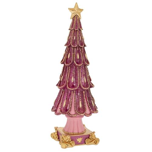 ΡΟΖ ΠΟΛΥΡΕΖΙΝ ΔΕΝΤΡΑΚΙ ΜΕ ΧΡΥΣΟ ΑΣΤΕΡΙ ΚΑΙ ΧΡΥΣΕΣ ΛΕΠΤΟΜΕΡΕΙΕΣ 14,5Χ14,5Χ41ΕΚ