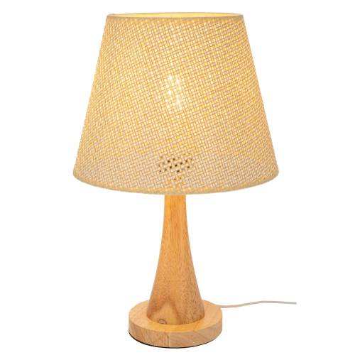 ΦΥΣΙΚΟ ΞΥΛΙΝΟ ΛΑΜΠΑΤΕΡ ΜΕ ΨΑΘΙΝΟ ΚΡΕΜ ΚΑΠΕΛΟ 38ΕΚ