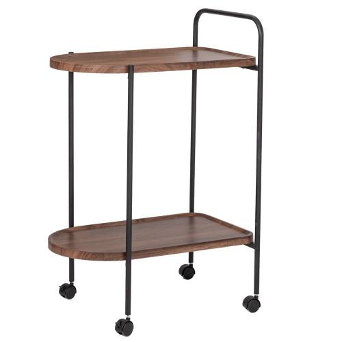 ΤΡΑΠΕΖΑΚΙ ΤΡΟΛΕΙ ΚΑΦΕ ΔΙΩΡΟΦΟ MDF ΜΕ ΜΑΥΡΟ ΜΕΤΑΛΛΙΚΟ ΣΚΕΛΕΤΟ 60Χ40Χ83ΕΚ