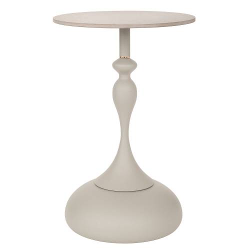 ΓΚΡΙ ΜΕΤΑΛΛΙΚΟ ΣΤΡΟΓΓΥΛΟ ΤΡΑΠΕΖΑΚΙ ΜΕ ΓΚΡΙ ΚΕΡΑΜΙΚΗ ΕΠΙΦΑΝΕΙΑ (ΕΦΕ ΜΑΡΜΑΡΟΥ) Φ40Χ68ΕΚ