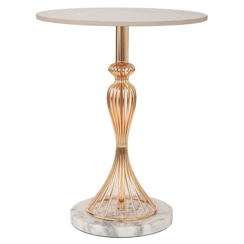 ΤΡΑΠΕΖΑΚΙ ΧΡΥΣΟ ΜΕΤΑΛΛΙΚΟ Φ39Χ50ΕΚ ΜΕ ΜΑΡΜΑΡΙΝΗ ΒΑΣΗ AND ΚΕΡΑΜΙΚΗ ΕΠΙΦΑΝΕΙΑ