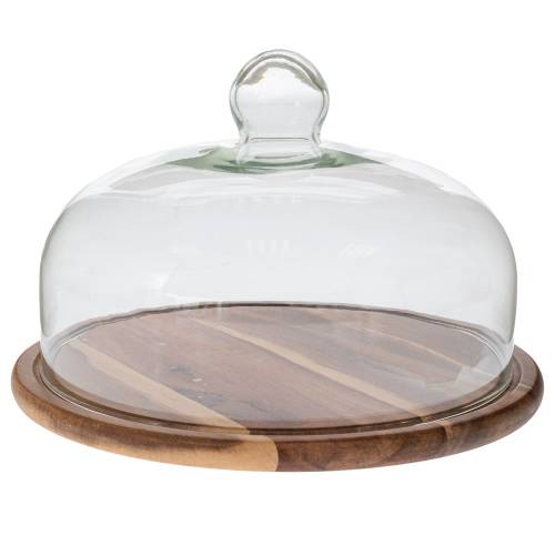 ΞΥΛΙΝΟΣ ΣΤΡΟΓΓΥΛΟΣ ΔΙΣΚΟΣ ΣΕΡΒΙΡΙΣΜΑΤΟΣ ΜΕ ΓΥΑΛΙΝΟ ΚΑΠΑΚΙ Φ29Χ21ΕΚ