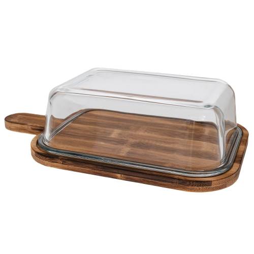 ΞΥΛΙΝΟΣ ΟΡΘΟΓΩΝΙΟΣ ΔΙΣΚΟΣ ΣΕΡΒΙΡΙΣΜΑΤΟΣ ΜΕ ΓΥΑΛΙΝΟ ΚΑΠΑΚΙ 30,5Χ18Χ8ΕΚ