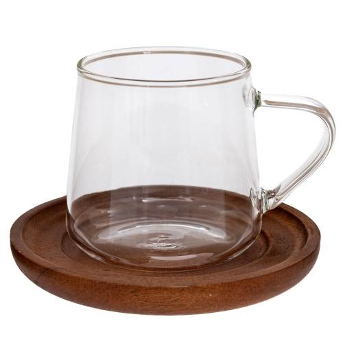 ΚΟΥΠΑ ΔΙΑΦΑΝΗ ΓΥΑΛΙΝΗ ΜΕ ΞΥΛΙΝΟ ΚΑΠΑΚΙ Φ13Χ9,5ΕΚ