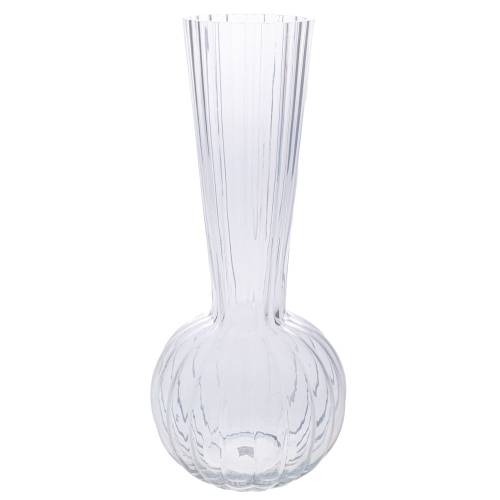 ΔΙΑΦΑΝΟ ΓΥΑΛΙΝΟ ΒΑΖΟ ΜΕ ΨΗΛΟ ΛΑΙΜΟ Φ14Χ33ΕΚ