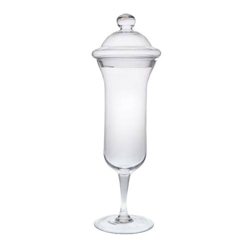 ΔΙΑΦΑΝΟ ΓΥΑΛΙΝΟ ΒΑΖΟ ΜΕ ΠΟΔΙ AND ΚΑΠΑΚΙ Φ19Χ55ΕΚ