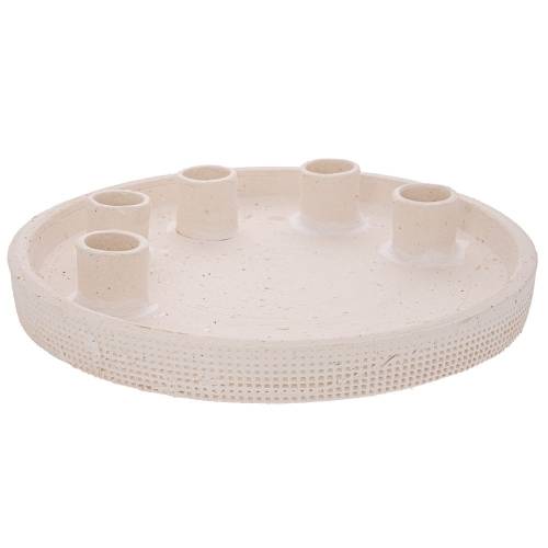 ΛΕΥΚΗ ΚΕΡΑΜΙΚΗ ΠΙΑΤΕΛΑ ΜΕ 5 ΘΕΣΕΙΣ ΓΙΑ ΚΕΡΙΑ 23Χ23Χ4ΕΚ