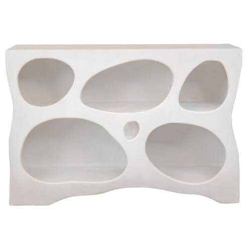 ΛΕΥΚΟ ΕΠΙΠΛΟ ΑΠΌ MDF ΜΕ ΑΚΑΝΟΝΙΣΤΕΣ ΘΗΚΕΣ 120Χ35Χ80ΕΚ