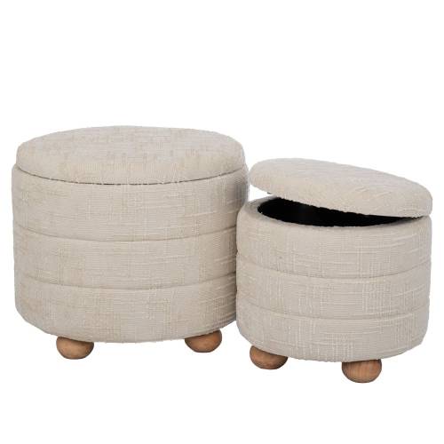 ΣΕΤ 2 ΣΚΑΜΠΟ ΕΚΡΟΥ ΥΦΑΣΜΑΤΙΝΑ ΜΕ ΑΠΟΘΗΚΕΥΤΙΚΟ ΧΩΡΟ AND ΞΥΛΙΝΑ ΠΟΔΙΑ 48Χ48Χ40  37Χ37Χ34ΕΚ