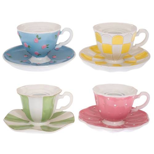 ΣΕΤ 4 ΔΙΑΦΟΡΑ ΧΡΩΜΑΤΑ ΠΟΛΥΡΕΖΙΝ ΚΗΡΟΠΗΓΙΑ ΤΣΑΓΙΕΡΑ 11,5Χ11,5Χ6ΕΚ