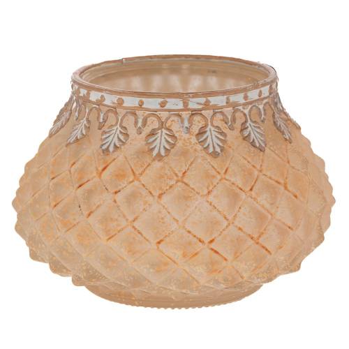 ΚΙΤΡΙΝΟ ΓΥΑΛΙΝΟ ΣΤΡΟΓΓΥΛΟ ΚΗΡΟΠΗΓΙΟ ΓΙΑ ΡΕΣΩ 11,5Χ11,5Χ8ΕΚ