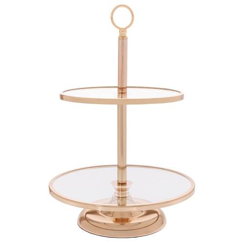 ΔΙΟΡΟΦΗ ΓΥΑΛΙΝΗ ΠΙΑΤΕΛΑ ΣΕ ΧΡΥΣΗ ΜΕΤΑΛΛΙΚΗ ΒΑΣΗ 30Χ30Χ44ΕΚ