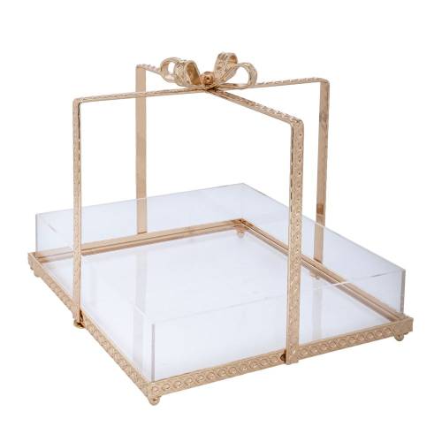 ΔΙΣΚΟΣ ΧΡΥΣΟ ΜΕΤΑΛΛΙΚΟ ΔΩΡΑΚΙ ΜΕ  PLEXIGLASS 17Χ17Χ17ΕΚ