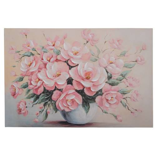 ΠΙΝΑΚΑΣ ΒΑΖΟ ΜΕ ΛΟΥΛΟΥΔΙΑ  ΣΕ ΤΥΠΩΜΕΝΟ ΚΑΜΒΑ 90Χ60ΕΚ