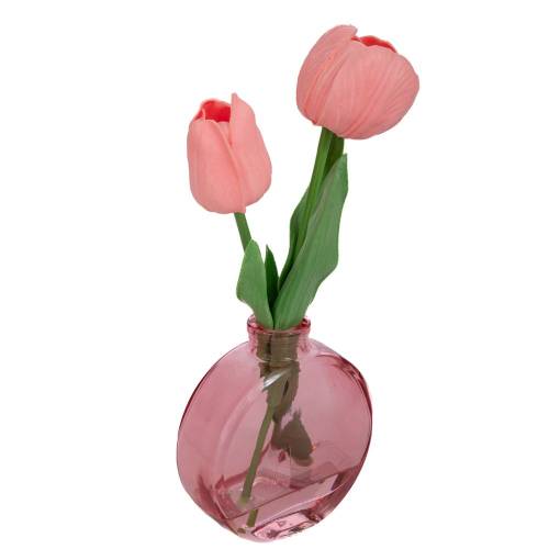 ΡΟΖ ΤΟΥΛΙΠΑ 23ΕΚ ΣΕ ΓΥΑΛΙΝΗ ΡΟΖ ΒΑΣΗ Φ9Χ10ΕΚ