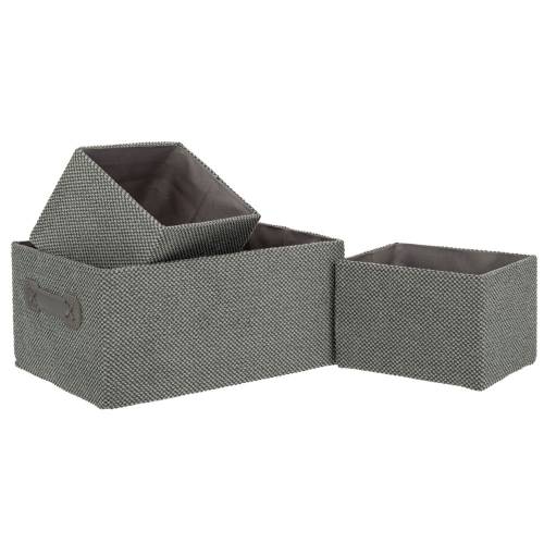 ΣΕΤ 3 ΚΑΛΑΘΙ ΑΠΟΘΗΚΕΥΣΗΣ ΥΦΑΣΜΑΤΙΝΟ ΓΚΡΙ 31Χ21Χ14ΕΚ 18Χ14Χ12ΕΚ