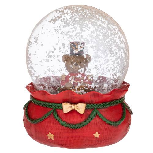 ΚΟΚΚΙΝΗ ΠΟΛΥΡΕΖΙΝ ΝΕΡΟΜΠΑΛΑ ΜΕ ΑΡΚΟΥΔΑΚΙ ΣΕ ΒΑΣΗ ΠΟΥΓΚΙ 10,5Χ10,5Χ13ΕΚ