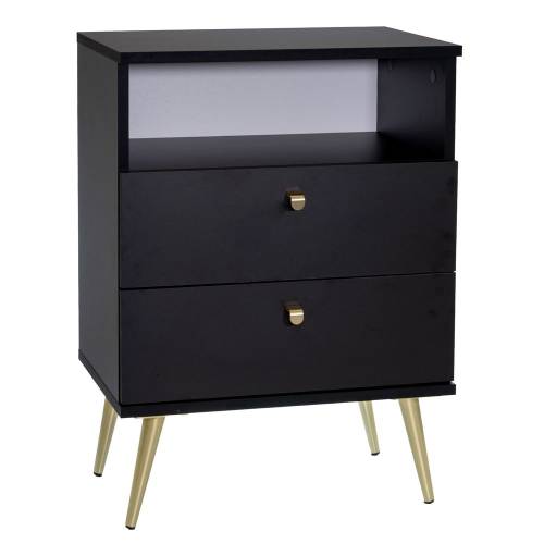 ΚΟΜΟΔΙΝΟ STOLIK ΜΑΥΡΟ 50Χ34Χ69ΕΚ