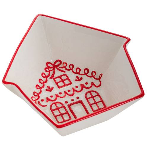 ΛΕΥΚΟ ΚΟΚ ΚΕΡΑΜΙΚΟ ΜΠΩΛ  ΣΕ ΣΧΗΜΑ ΣΠΙΤΙΟΥ 14Χ14Χ5ΕΚ