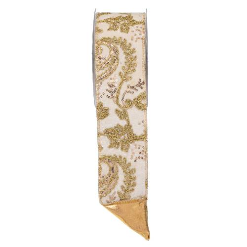 ΚΟΡΔ EMBROIDERY FOIL  LONETA 6.7cmX4.5m ΙΒΟΥΑΡ-ΧΡΥΣΟ