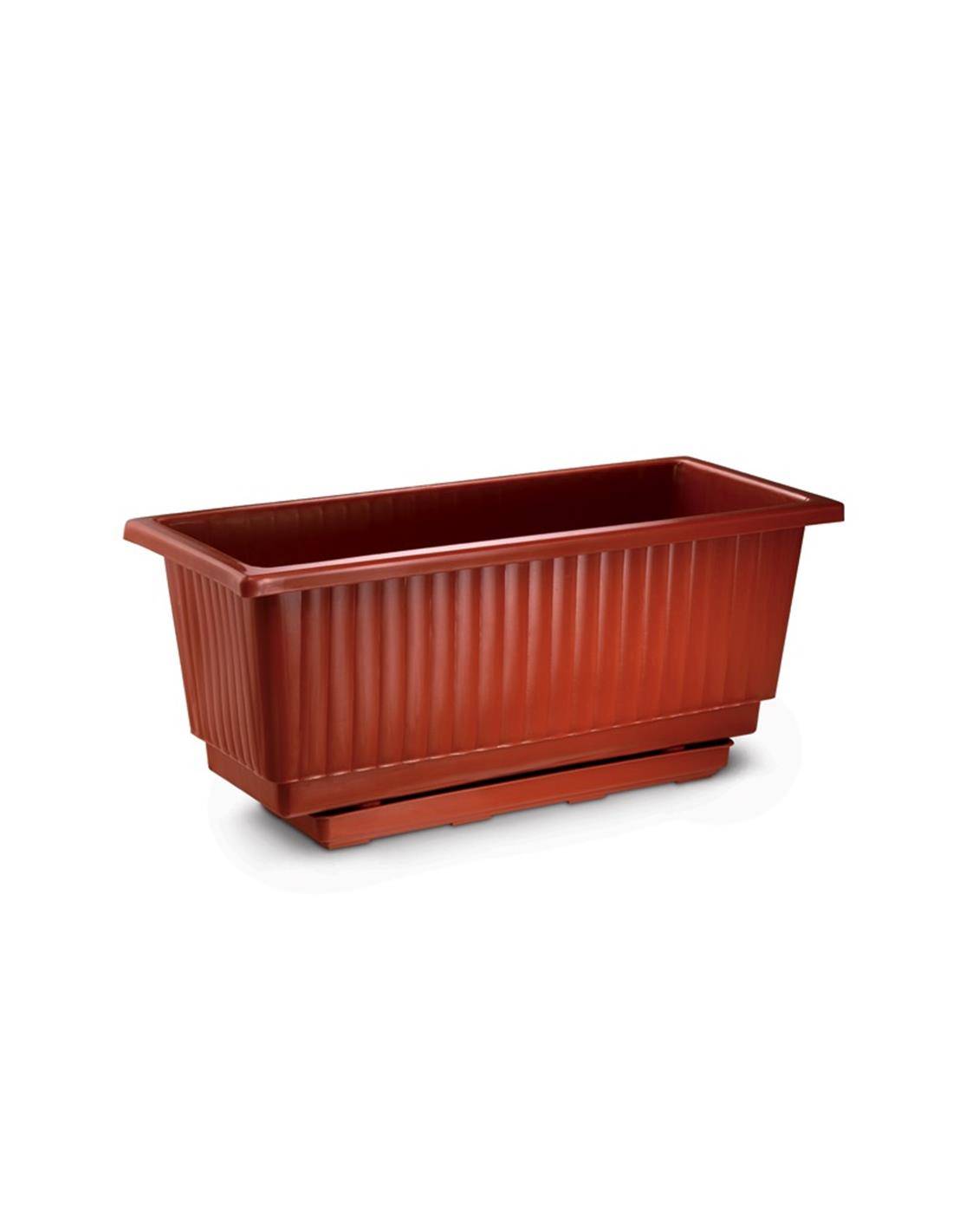 Ζαρντινιέρα ΙΩΝΙΑ βαθειά 66Χ28Χ30εκ.κεραμιδί