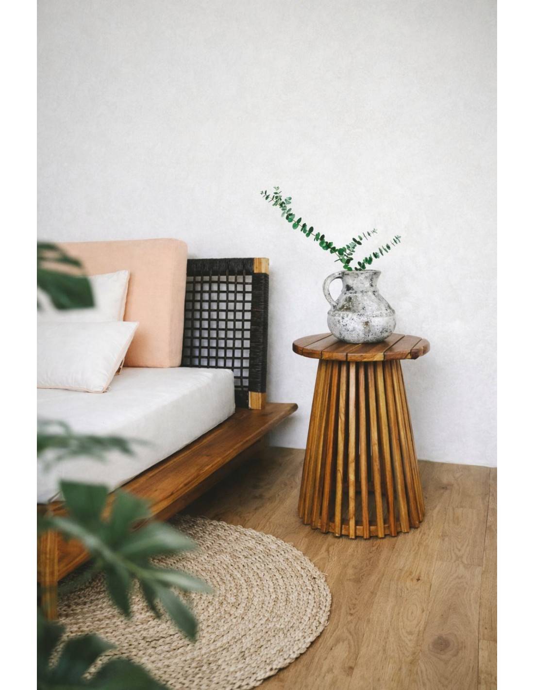 Τραπέζι  βοηθητικό "KENTANA" Teak wood 40x50 cm